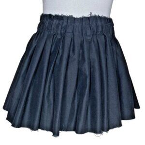 H&M Women's Khaki Black Distressed Pleated Mini Skirt Vintage Size S Goth